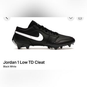 Jordan 1 Low TD Cleat Black White